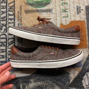 Vans era 59 low paisley Sz 11 men grey brown clean